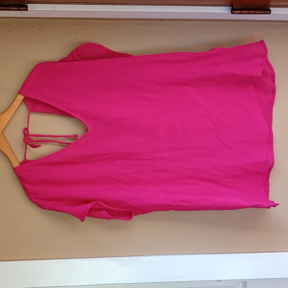Kona Sol Swimsuit Cover Up Pink Gossy Tunic Size M